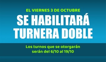 SALUD: SE HABILITAR TURNERA DOBLE A PARTIR DEL 3/10